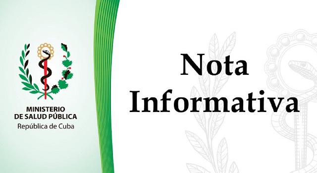 Nota informativa sobre evento reportado en el hospital provincial de Guantánamo