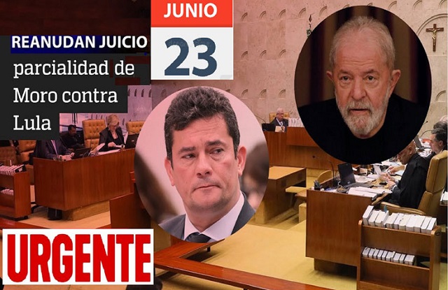 Reanudarán juicio en Brasil por parcialidad de Moro contra Lula
