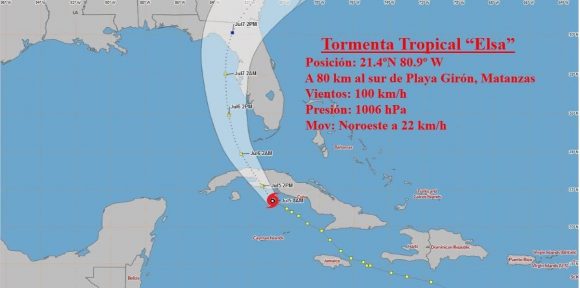 En vivo: Tormenta tropical Elsa avanzará tierra adentro en Cuba por Matanzas 