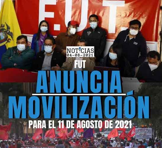 Organizaciones y trabajadores de Ecuador llaman a protesta nacional