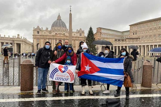Llega al Vaticano "Un camino de amor "por la paz y contra el bloqueo a Cuba