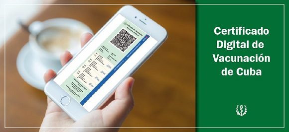 Disponible certificado digital de vacunación de Cuba