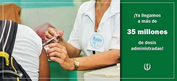 Cuba llega a más de 35 millones de dosis administradas contra la COVID-19