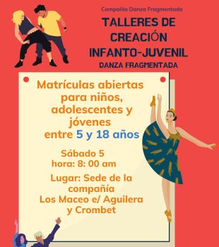 Abren Matrículas para los talleres de creación infanto-juvenil Danza Fragmentada